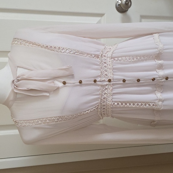 Altar'd State Womens Ivory Boho Crochet Lace Dress - Size Small - Picture 2 of 9